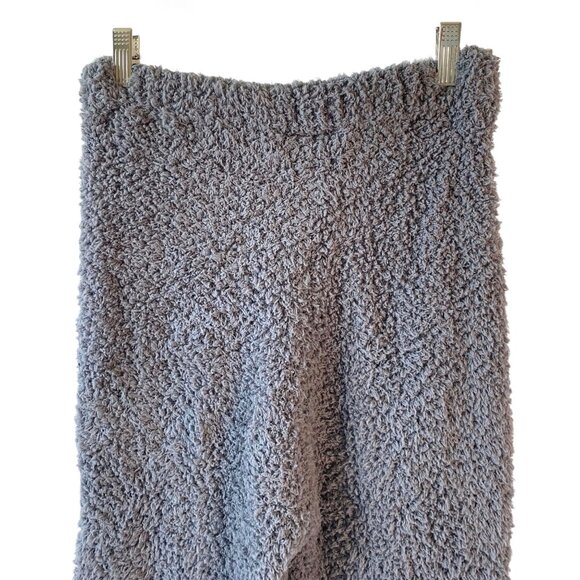VICI Solid Gray Fuzzy Sherpa High-Rise Waist Straight-Leg Lounge Pants Small - Picture 7 of 7